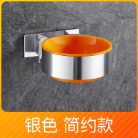 电吹风机架免打孔卫生间放风筒置物收纳挂架浴室洗漱台壁挂式吸盘 免打孔-银色简约款吹风机架