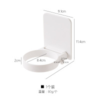 免打孔吹风机架家用卫生间电吹风挂架浴室置物架风筒收纳架子 白色