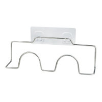 不锈钢壁挂免钉鞋架免打孔简易放鞋收纳架子卫生间浴室拖鞋置物架 单层1双[免打孔]