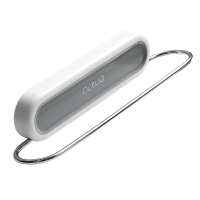 不锈钢免打孔卫生间浴室挂架置物架北欧简约创意单杆毛巾杆 灰色[短款宽26cm]