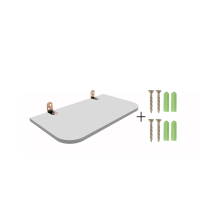 小物件折叠桌板卫生间置物架手机支架厕所便利板免打孔自粘壁挂墙 白色简易螺丝固定款特价1张 颜色以实物为准 1层