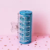 空气刘海卷发筒加热固定神器大号内扣定型USB充电头发蓬松卷发夹 USB卷发器-蓝色