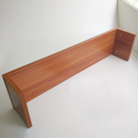 显示器电脑增高架键盘桌上置物收纳架加长加厚单层免漆环保板材 梨木色-70厘米长 1层