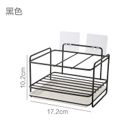 洗碗池水槽沥水架抹布钢丝球沥水篮厨房海绵擦抹布漏水池置物架 黑色