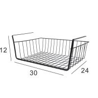 大学宿舍寝室挂篮住校神器寝室下铺空间大师厨房收纳置物架 黑色中号 1层