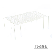 还不晚伸缩铁艺厨房置物架下水槽橱柜碗碟架厨具收纳架调味品架子 网格白色