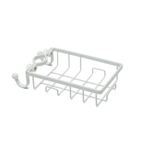 水龙头置物架厨房家用抹布沥水架水槽挂篮收纳架创意海绵水池神器 白色