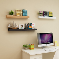 墙上置物架杂志架儿童图书架绘本架客厅幼儿园搁板相框防滑隔板 长度40cm*内径深8cm 颜色请留言