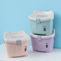 多功能手提洗澡可坐水桶塑料带盖加厚可坐钓鱼桶儿童凳玩具收纳桶 紫色