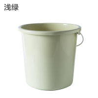 家用加厚塑料手提小水桶学生宿舍洗衣桶洗澡桶大号圆形洗车储水桶 淡绿