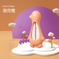 婴儿洗澡水温计 儿童浴盆测水温 宝宝新生儿温度计家用浴桶水温表 洛克橙