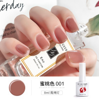 冰透裸色美甲指甲油胶2021年新款流行小套系美甲店专用套装 蜜桃色01【白瓶】