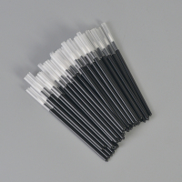 眼线刷一次性眼影刷软毛小刷子便携盒装影楼化妆师专用唇刷带盖帽 袋装50支白色 尼龙/塑料