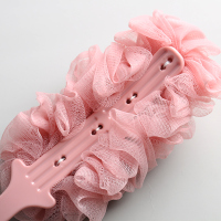 3个装 沐浴球搓澡沐浴刷大号浴室用品泡泡浴纱搓后背刷子 长柄浴花3个装[颜色随机发]