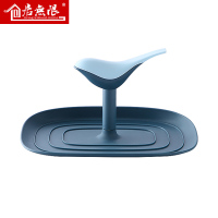 锅盖架坐式免打孔铲勺子置物收纳架厨房用品家用大全台面锅铲架托 蓝色(锅铲、锅盖架)多功能