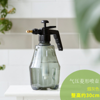 浇花喷壶喷雾瓶园艺家用洒水壶气压式喷雾器小型压力浇水壶喷水壶 烟灰色[气压菱形喷壶]