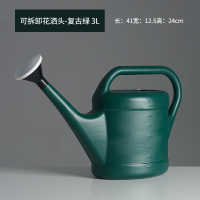 塑料洒水壶浇花喷壶家用浇菜养花大号浇水壶长嘴大容量园艺花洒 复古绿3L