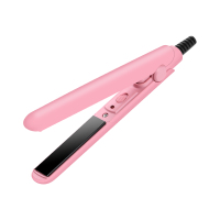 电夹板女小型拉直发直卷两用直板夹刘海卷发棒头发压板熨板 粉色(陶瓷釉):(无收纳盒)