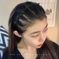 网红ins多层镂空懒人编发神器水钻头箍刘海编织发夹造型固定发卡 基础款