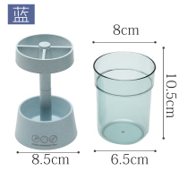 洗漱口杯牙刷牙桶可爱简约学生宿舍用少女刷牙杯套装便携式收纳盒 蓝色