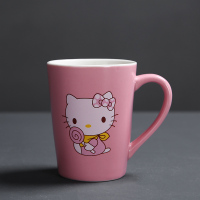情侣陶瓷漱口杯 结婚送礼牙刷杯子 一对牙杯套装三口四口之家牙缸 8号粉色kitty猫