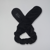 兔耳束发带发箍韩式可爱洗脸洗漱敷面膜用简约美容头饰发套发箍女 黑色