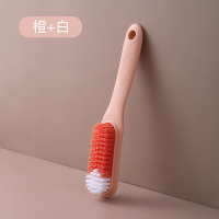 鞋刷洗鞋刷子板刷不伤鞋家用神器软硬毛专用创意多功能衣服洗衣刷 橘+白撞色[鞋刷]