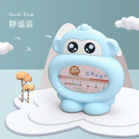 婴儿水温计测水温表卡宝宝洗澡新生儿童温度计家用两用沐浴量浴盆 卡通猴[蓝色]