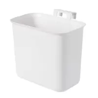 橱柜挂式垃圾桶家用桌面收纳盒 厨房壁挂垃圾篓浴室垃圾筒 白色
