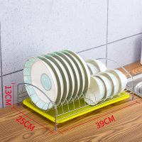 厨房置物架沥水碗碟架碗柜用品用具收纳架碗筷放盘子碗架子收纳盒 单层简约款送接水盘