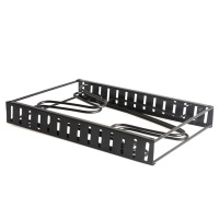 锅架厨房家用多层台面可调节竖放置物架锅具收纳架炒锅架子放锅架 黑色(5个杆子)