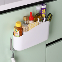 厨房置物架壁挂式家用免打孔调味料收纳架子调味品橱柜挂架收纳盒 厨房橱柜挂架