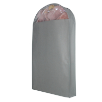 皮草罩立体挂衣袋无纺布皮草透气衣服罩羊绒貂皮大衣防尘罩不压毛 灰色立体(大视窗 90*60*10cm立体款