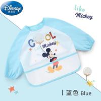 宝宝吃饭围兜儿童婴儿衣服罩衣反穿衣女童男童长袖防水防脏 童趣蓝米奇 90(90码(推荐身高70-90厘米 6个月-2岁半