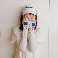 ins夏季冰丝防晒袖子女冰套袖防紫外线手套薄款开车护臂手臂袖套 吉他girl XS