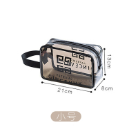 化妆包女便携2020新款超火韩版精致时尚高档大容量放水乳小高级感 半透化妆包[小号]