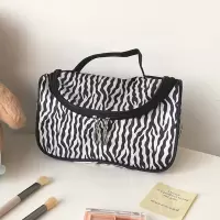HelloBear简约斑马纹旅行大容量化妆品化妆包洗漱收纳袋便携ins风 斑马纹化妆包 7天内发