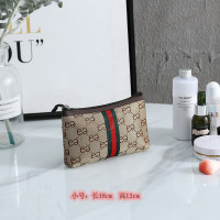 韩版手提化妆包洗漱包女便携旅行大容量时尚欧美风双收纳包 卡其色小号