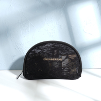 随身旅行小号网红lolita蕾丝化妆包女便携大容量可爱少女心收纳袋 黑色CF-009蕾丝款(小)