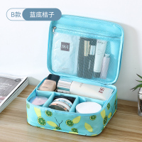 化妆包女2021新款ins风超火出差旅行大容量防水便携洗漱品收纳袋 蓝底橘子-[B款]