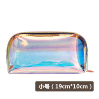 镭射化妆包透明便捷旅行大容量防水收纳包女神护肤品洗漱袋 镭射化妆包小号19*10cm