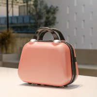 大容量16寸化妆包14寸化妆箱手提箱子小行李箱登机箱女迷你旅行箱 玫金色 14寸