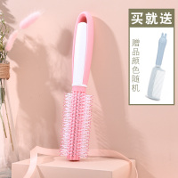 梳子女士专用长发卷发头部经络按摩气垫气囊梳防静电排骨梳男家用 [粉色卷发梳]送直板梳
