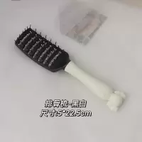 卡通可爱少女气垫气囊梳子学生ins便携按摩梳个性排骨梳黑白直发 芝麻街排骨梳黑白