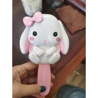 儿童梳子女孩网红款公主宝宝按摩梳网红卡通盘发气垫梳气囊梳子 白色软萌兔子