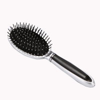 气囊梳子头皮按摩梳子保健梳防静电气垫梳卷发梳顺发梳子滚梳卷梳 银色