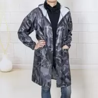 夏季长袖大褂工作服搬运服透气吸汗柔软布料罩衣拉链工装 透明