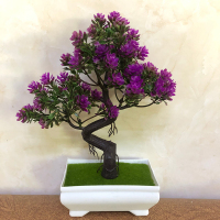 仿真植物假花塑料花套装家居装饰品摆件室内餐桌客厅插花艺小盆栽 绿色 绿小松