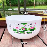 睡莲碗莲盆无孔荷花盆塑料家用庭院专用阳台养铜钱草花盆水培大号 矮款(口径22.5cm) 大