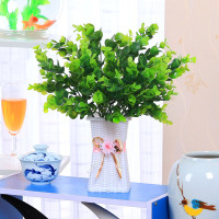 假花仿真干花室内客厅装饰花卉摆件茶几塑料花盆栽摆设插花束绢花 紫罗兰 尤加利小草+方篮